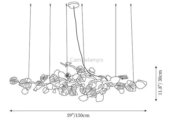 Gold Leaf Chandelier - Camilalamps - Ca-1BU2024-1C1896