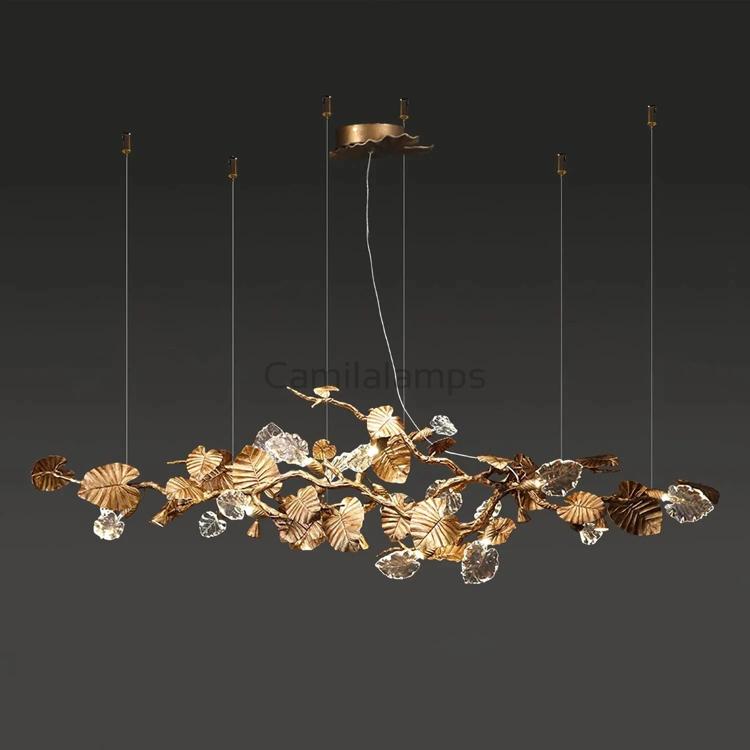 Gold Leaf Chandelier - Camilalamps - CA - BU2024 - C1892