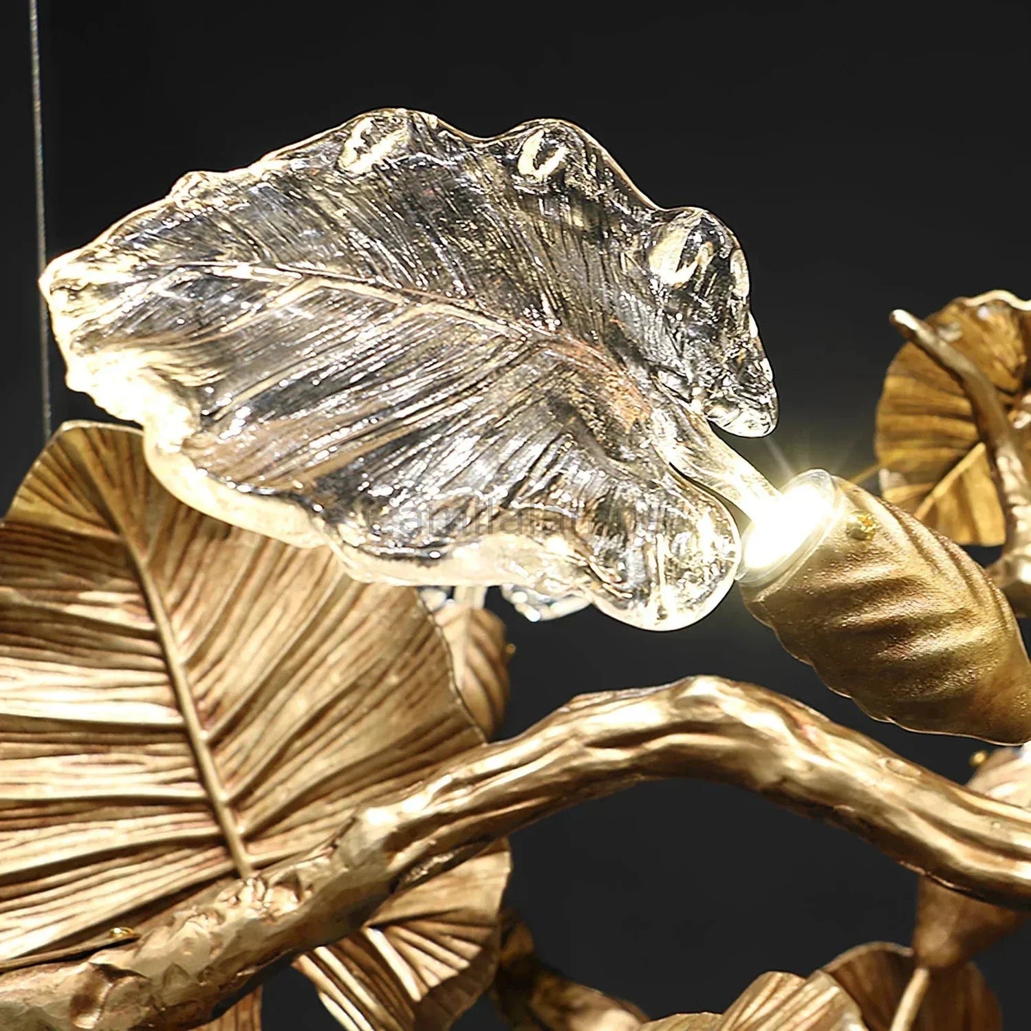 Gold Leaf Chandelier - Camilalamps - Ca-1BU2024-1C1892