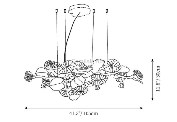 Gold Leaf Chandelier - Camilalamps - CA - BU2024 - C1892