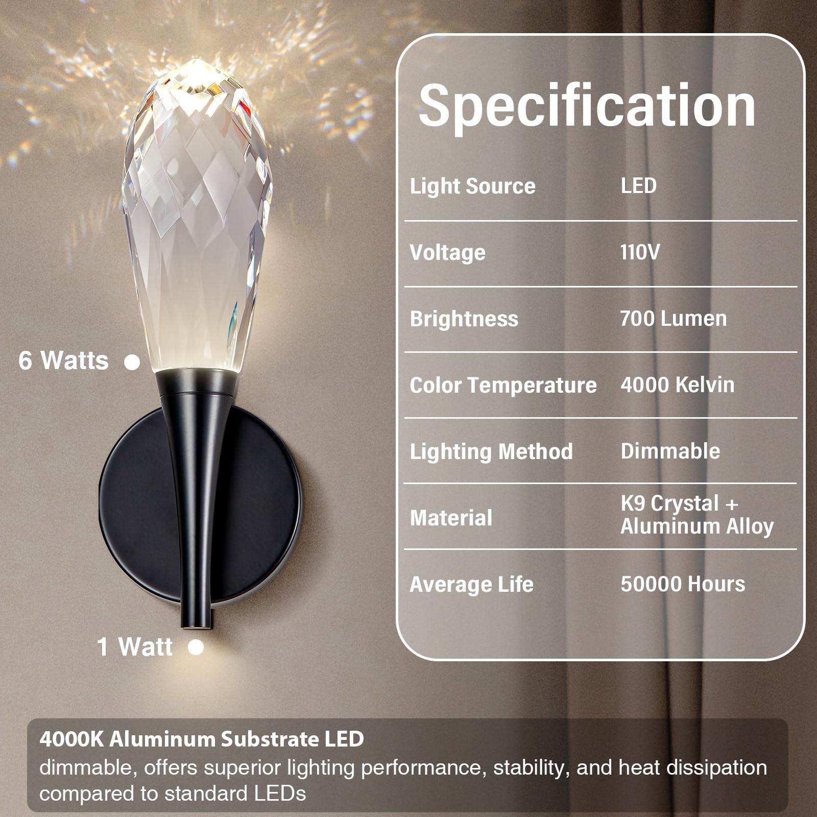 Gold Sconces Wall Lighting - Crystal Wall Sconces, Modern Bathroom Vanity Mirror Light, Dimmable LED Wall Sconce Light for Hallway, Living Room, Bedroom (Gold, 2PC) - Camilalamps - B0DRY76BNM