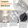 Gold Sconces Wall Lighting - Crystal Wall Sconces, Modern Bathroom Vanity Mirror Light, Dimmable LED Wall Sconce Light for Hallway, Living Room, Bedroom (Gold, 2PC) - Camilalamps - B0DRY76BNM