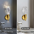 Gold Sconces Wall Lighting - Crystal Wall Sconces, Modern Bathroom Vanity Mirror Light, Dimmable LED Wall Sconce Light for Hallway, Living Room, Bedroom (Gold, 2PC) - Camilalamps - B0DRY76BNM