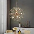 Golden Faceted Crystal Petal Dandelion Pendant Light - Camilalamps - CAA - 10006A2