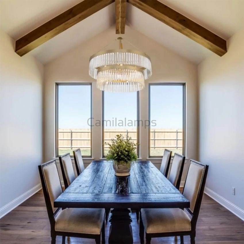 Grant 2 - Tier Round Chandelier 32" - Camilalamps - Ca-1JR-102