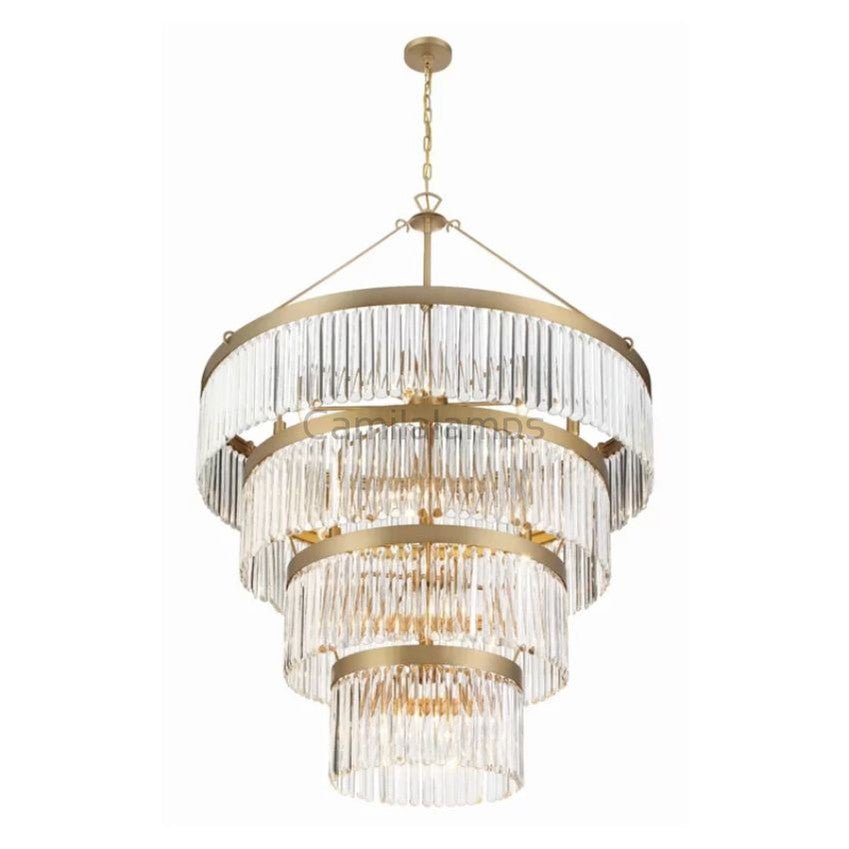 Grant 4 - Tier Round Chandelier 40" - Camilalamps - Ca-1JR-104