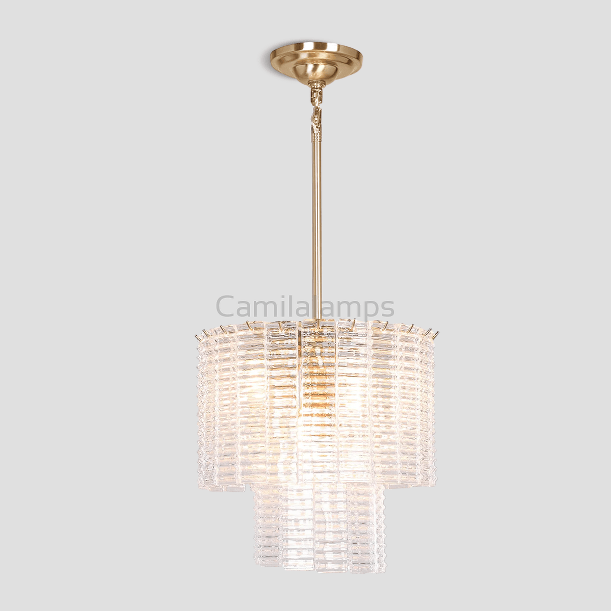 Guts Round Glass Tile Chandelier - Camilalamps - CA - LI2024 - C5582