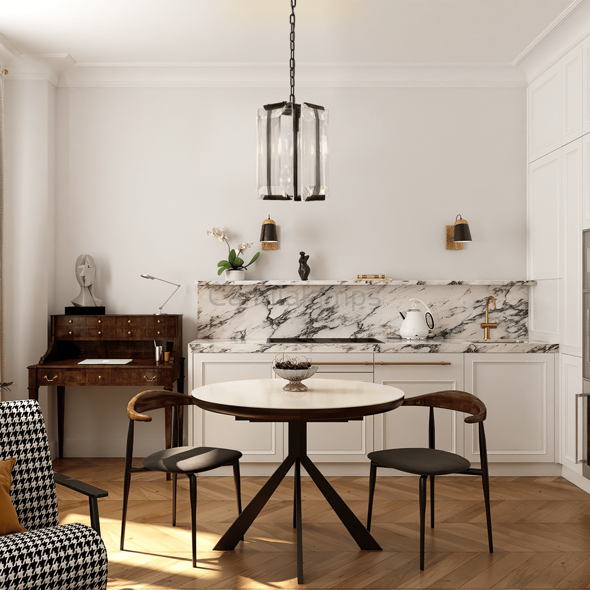 Hadint Square Crystal Pendant - Camilalamps - CA - LI2024 - C5830