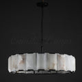 Harlew Alabaster Elegant Round Chandelier - Camilalamps - CAM1556
