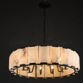 Harlew Alabaster Elegant Round Chandelier - Camilalamps - CAM1556
