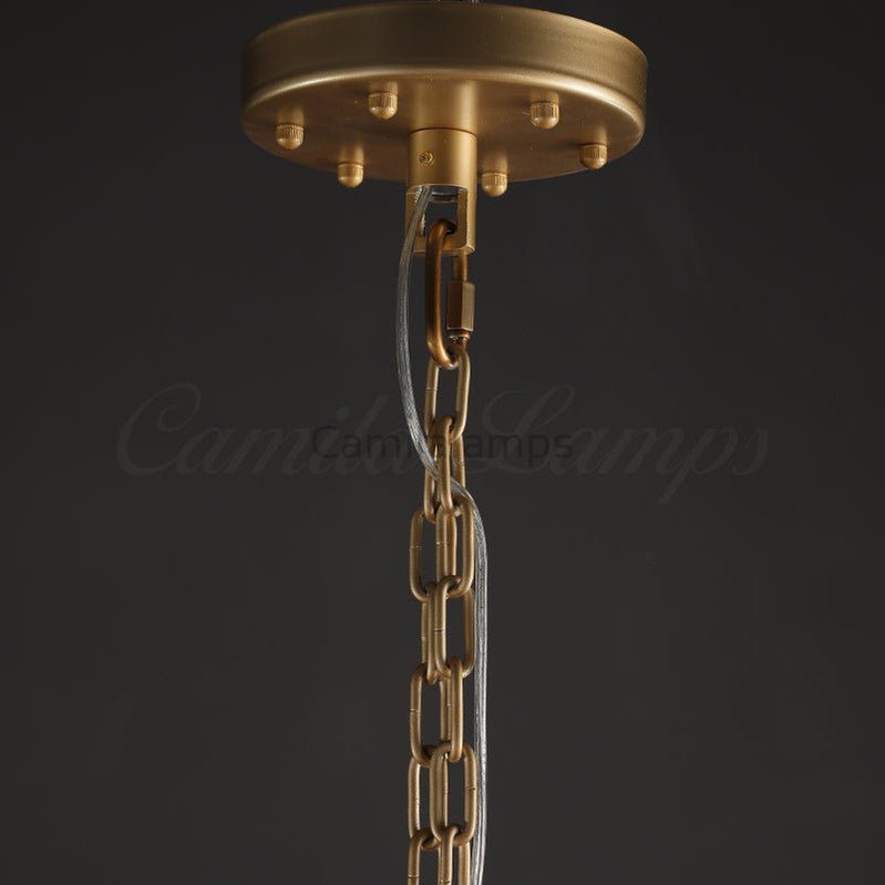 Harlew Alabaster Elegant Round Chandelier - Camilalamps - CAM1556