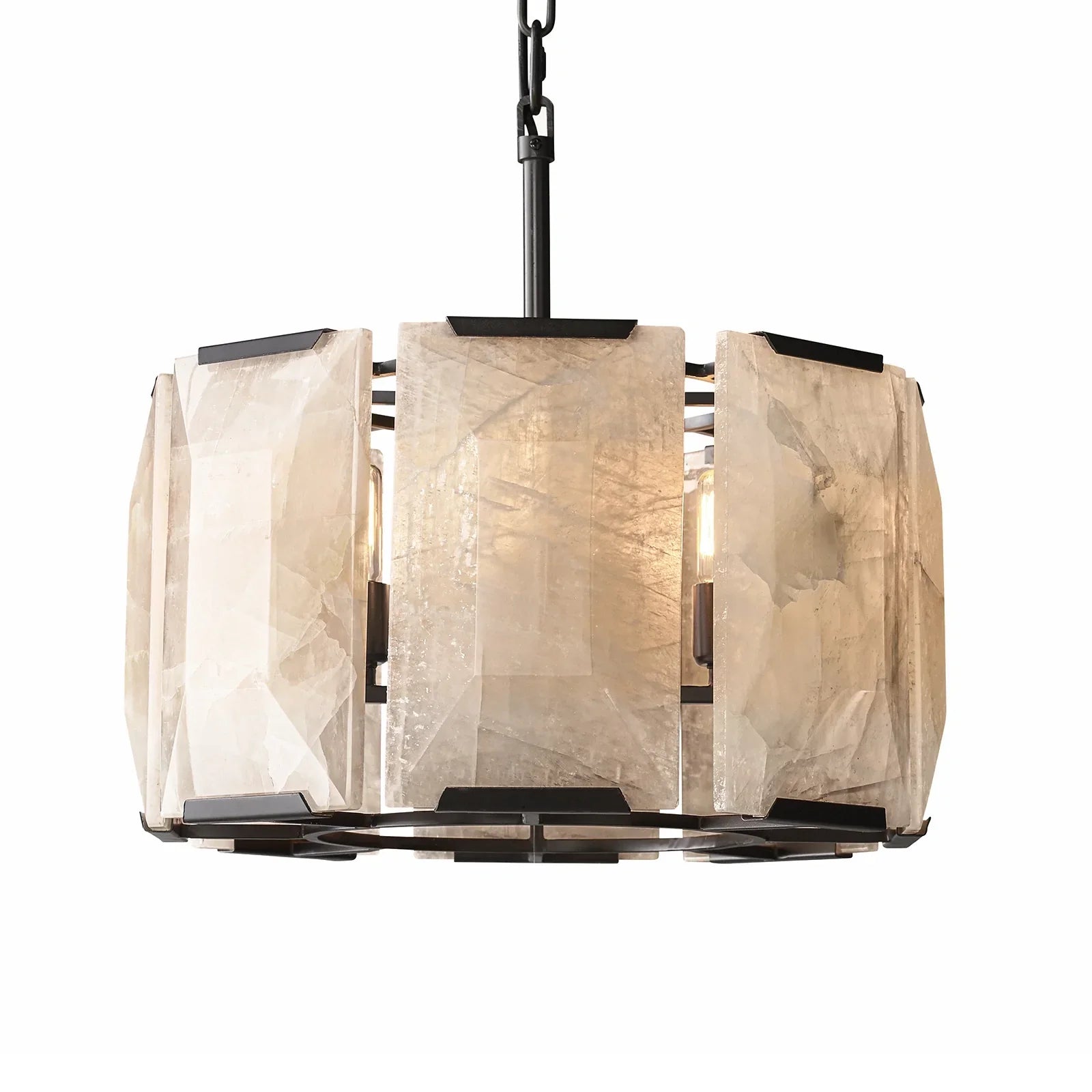Harlew Alabaster Elegant Round Chandelier - Camilalamps - CAM1548