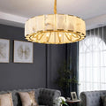 Harlew Alabaster Elegant Round Chandelier - Camilalamps - CAM1549