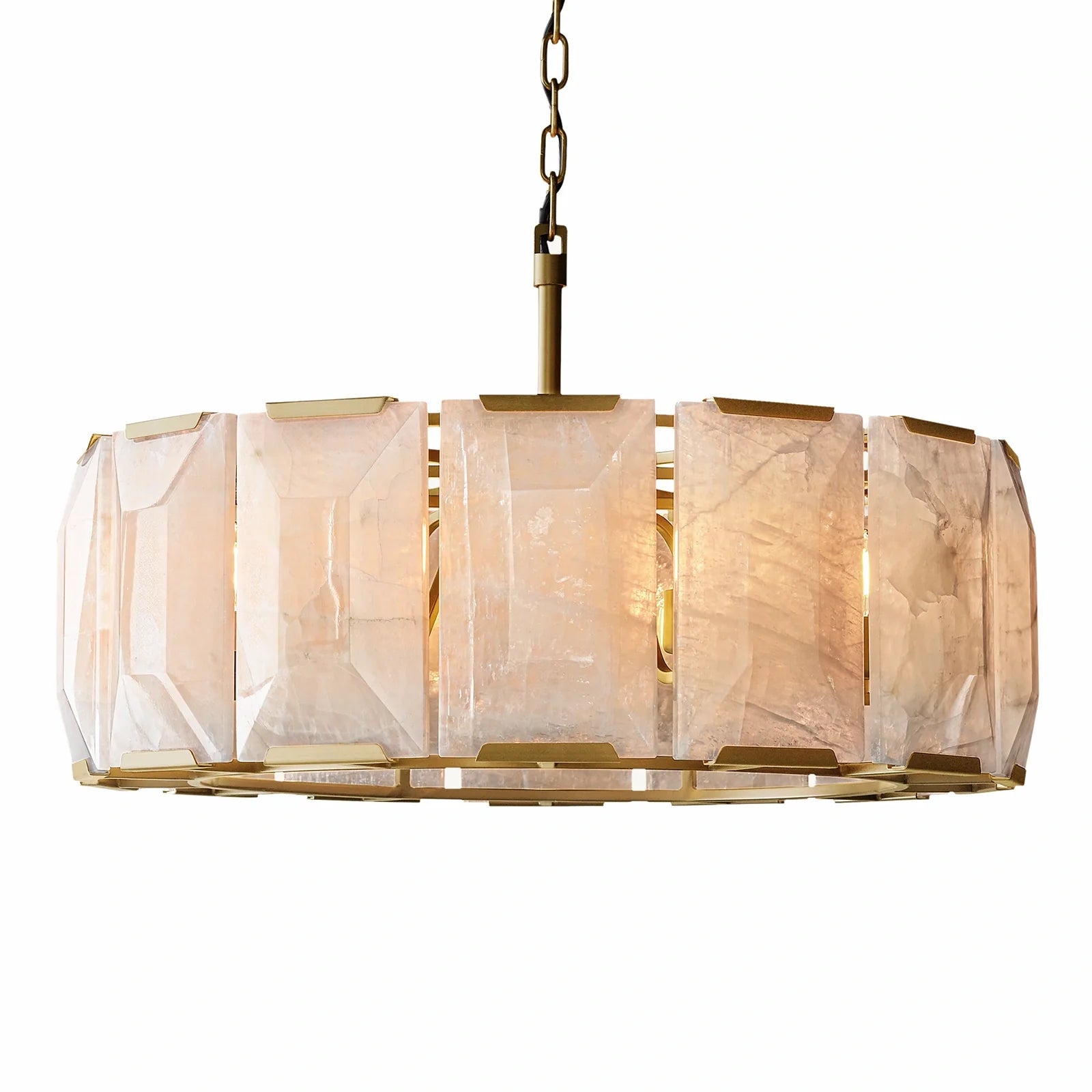Harlew Alabaster Elegant Round Chandelier - Camilalamps - CAM1550