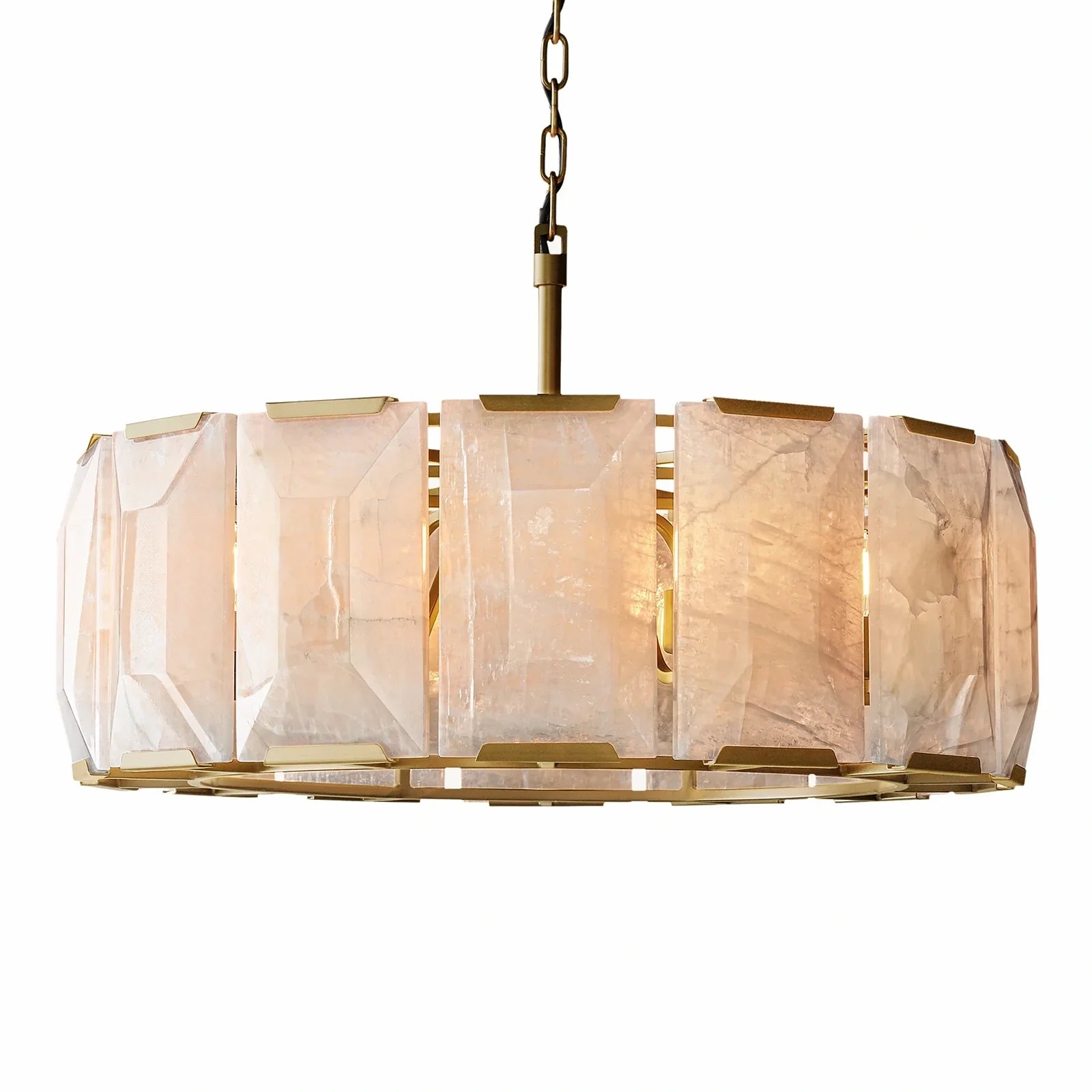 Harlew Alabaster Elegant Round Chandelier - Camilalamps - CAM1550