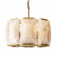 Harlew Alabaster Elegant Round Chandelier - Camilalamps - CAM1547