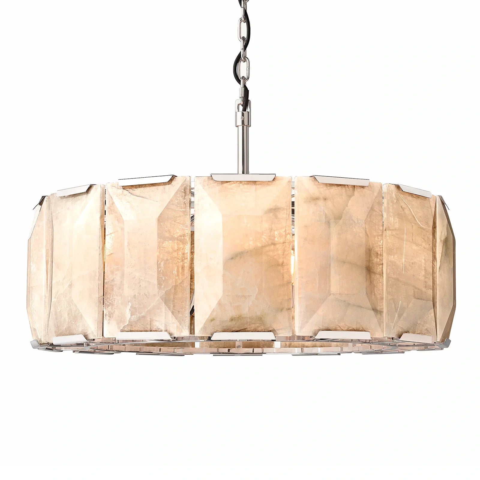 Harlew Alabaster Elegant Round Chandelier - Camilalamps - CAM1552
