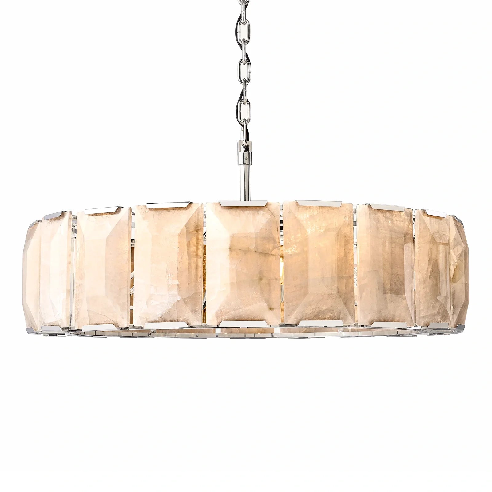 Harlew Alabaster Elegant Round Chandelier - Camilalamps - CAM1555