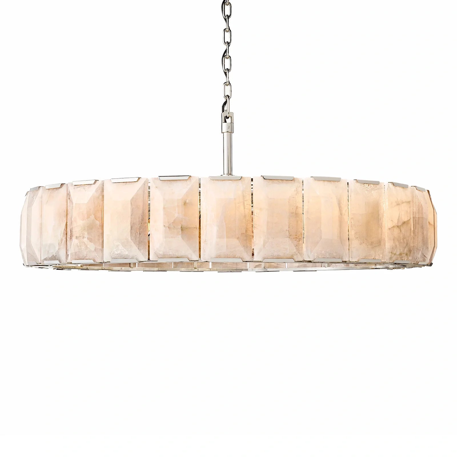 Harlew Alabaster Elegant Round Chandelier - Camilalamps - CAM1558