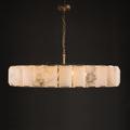 Harlew Alabaster Elegant Round Chandelier - Camilalamps - CAM1556