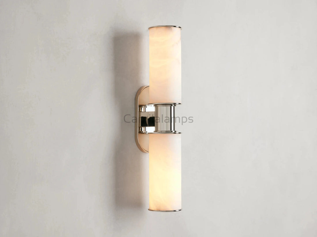 Harlin 2 - Light Wall Sconce in Alabaster - Camilalamps - CA - 10031H636