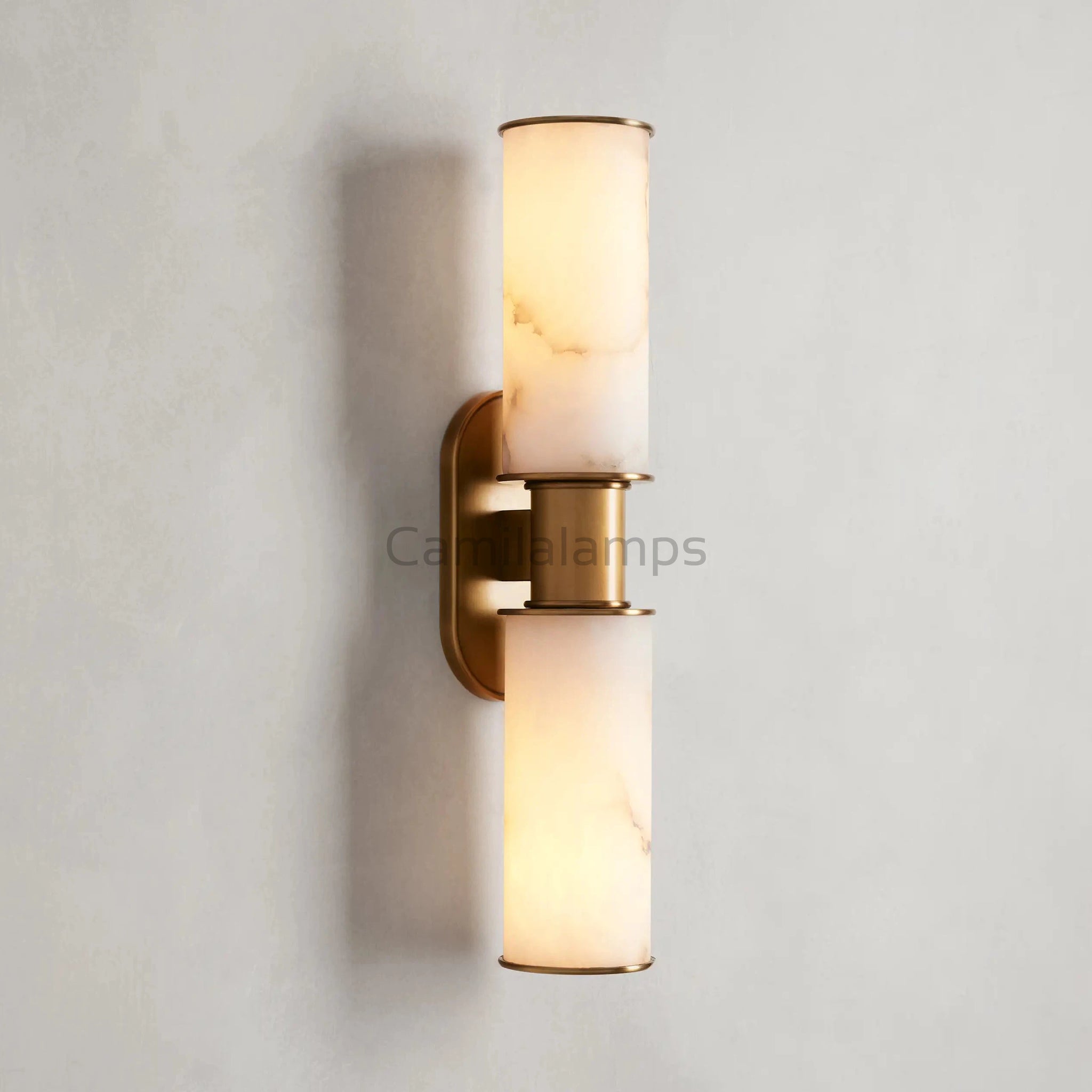 Harlin 2 - Light Wall Sconce in Alabaster - Camilalamps - CA - 10031H636