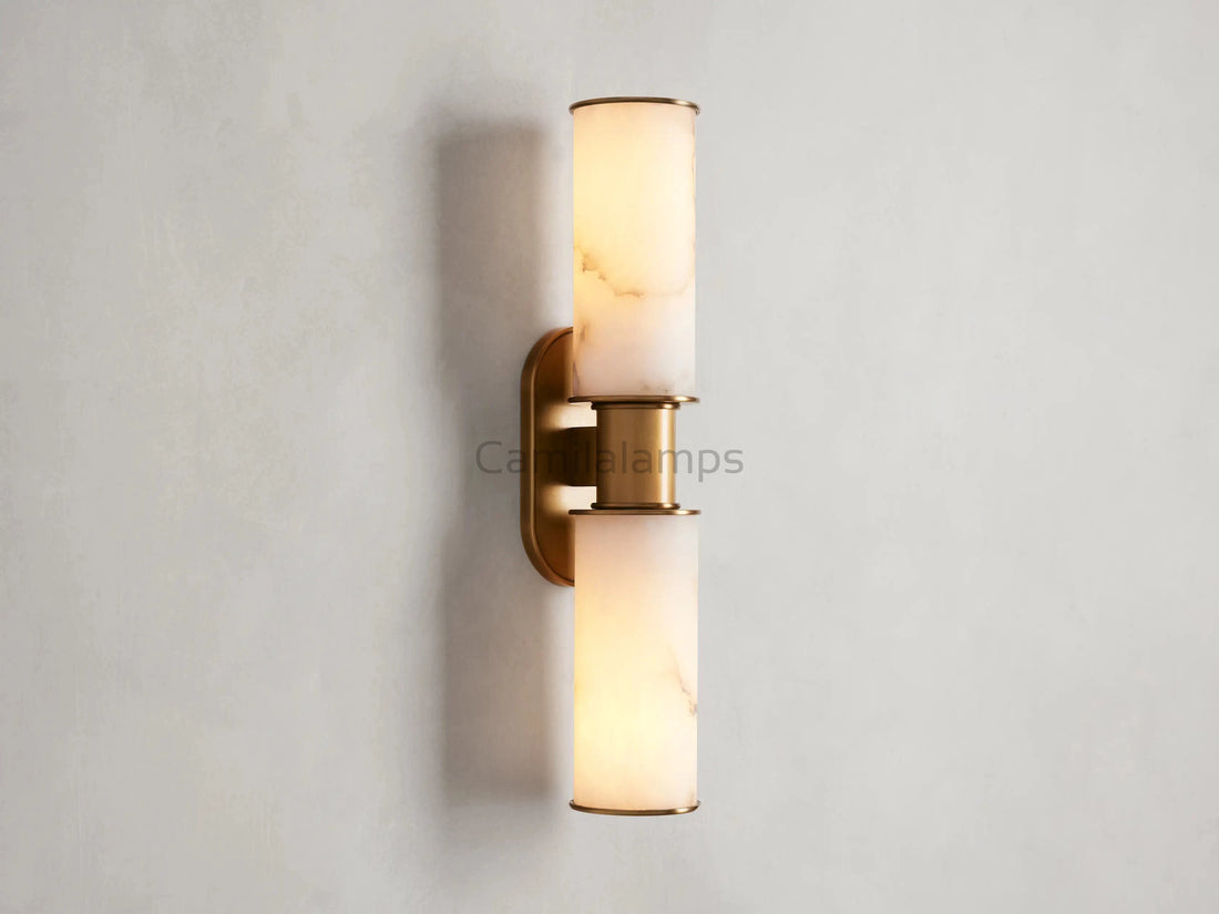 Harlin 2 - Light Wall Sconce in Alabaster - Camilalamps - CA - 10031H636