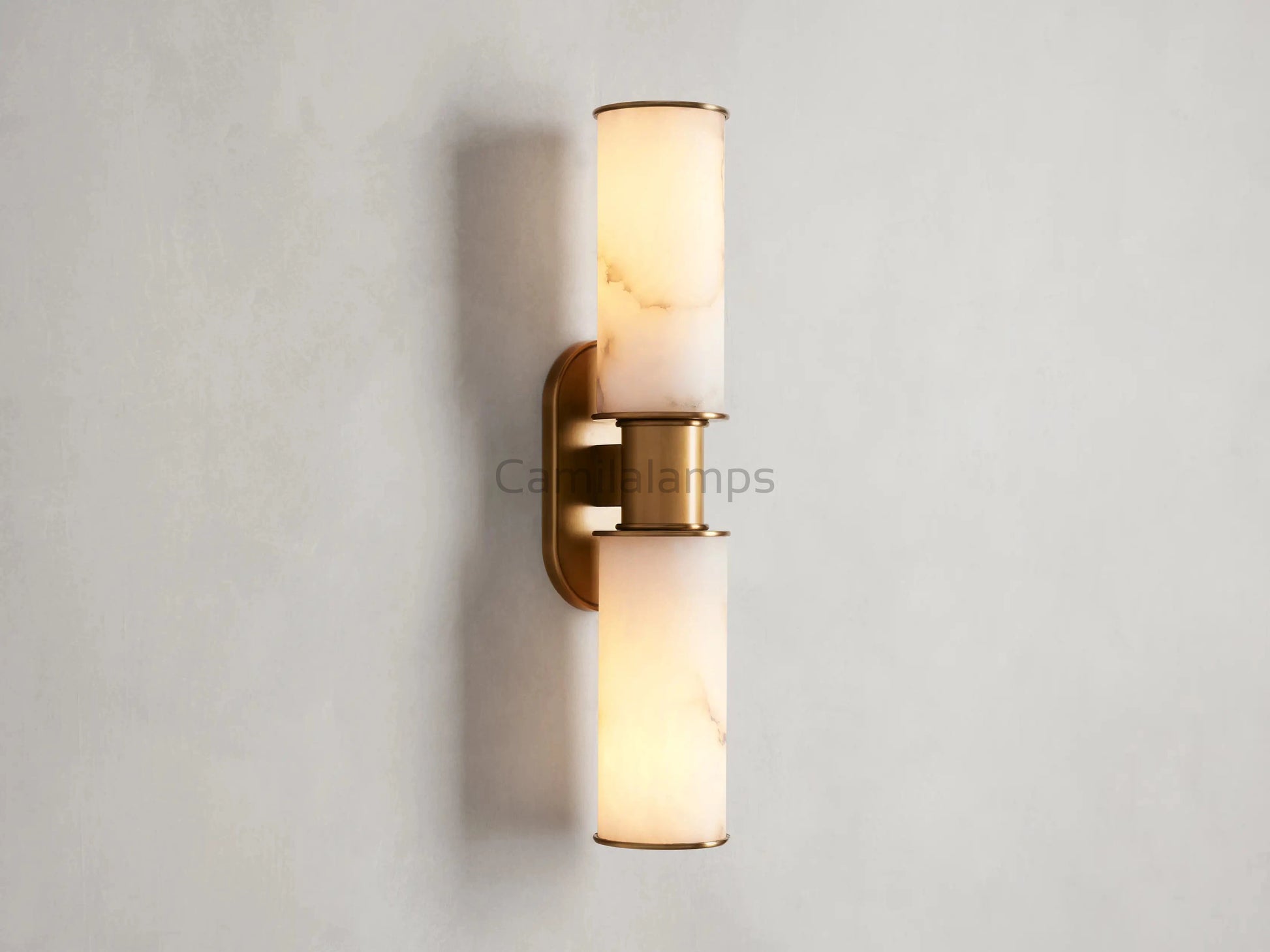 Harlin 2 - Light Wall Sconce in Alabaster - Camilalamps - CA - 10031H636
