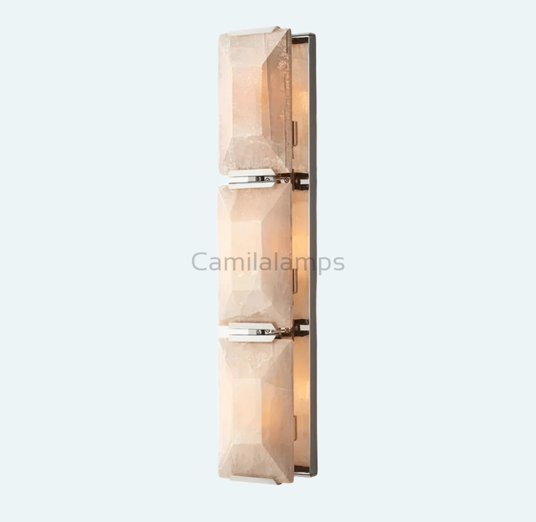 Harlow Calcite Triple Wall Sconce - Camilalamps - CAA - 10032A8