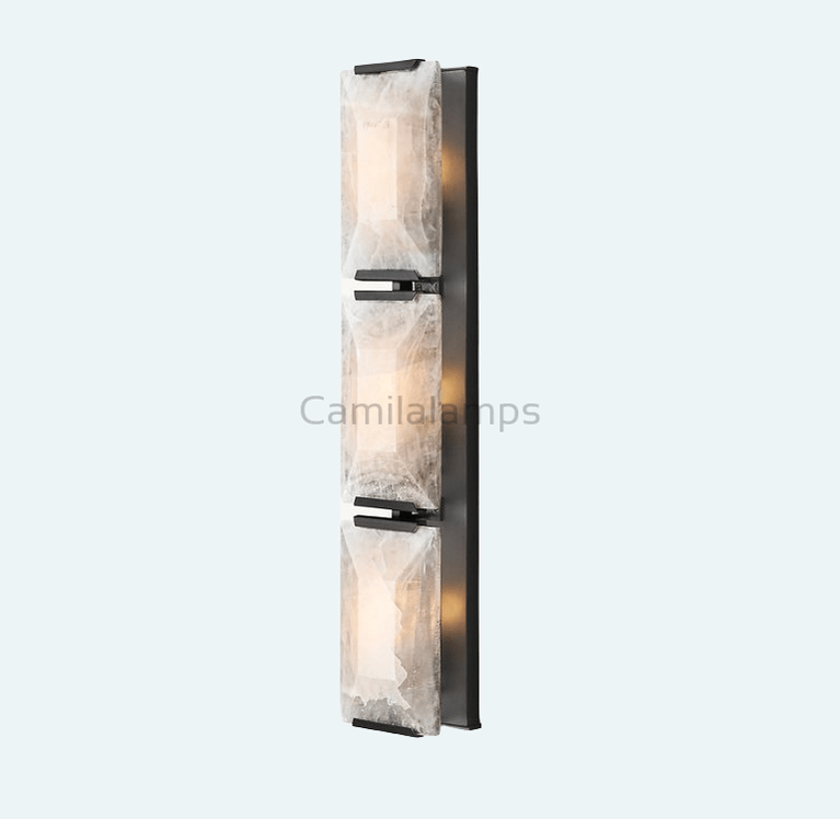 Harlow Calcite Triple Wall Sconce - Camilalamps - CAA - 10032A7