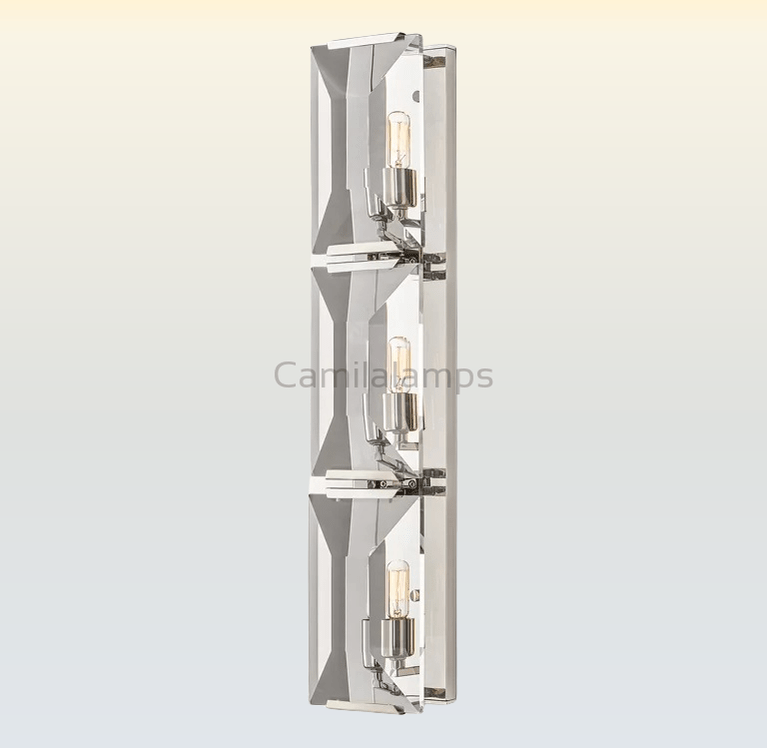 Harlow Crystal Triple Wall Sconce H 32" - Camilalamps - CAA - 10033A3