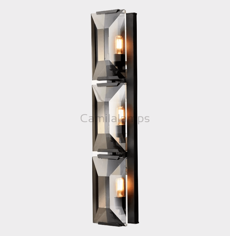 Harlow Crystal Triple Wall Sconce H 32" - Camilalamps - CAA - 10033A3