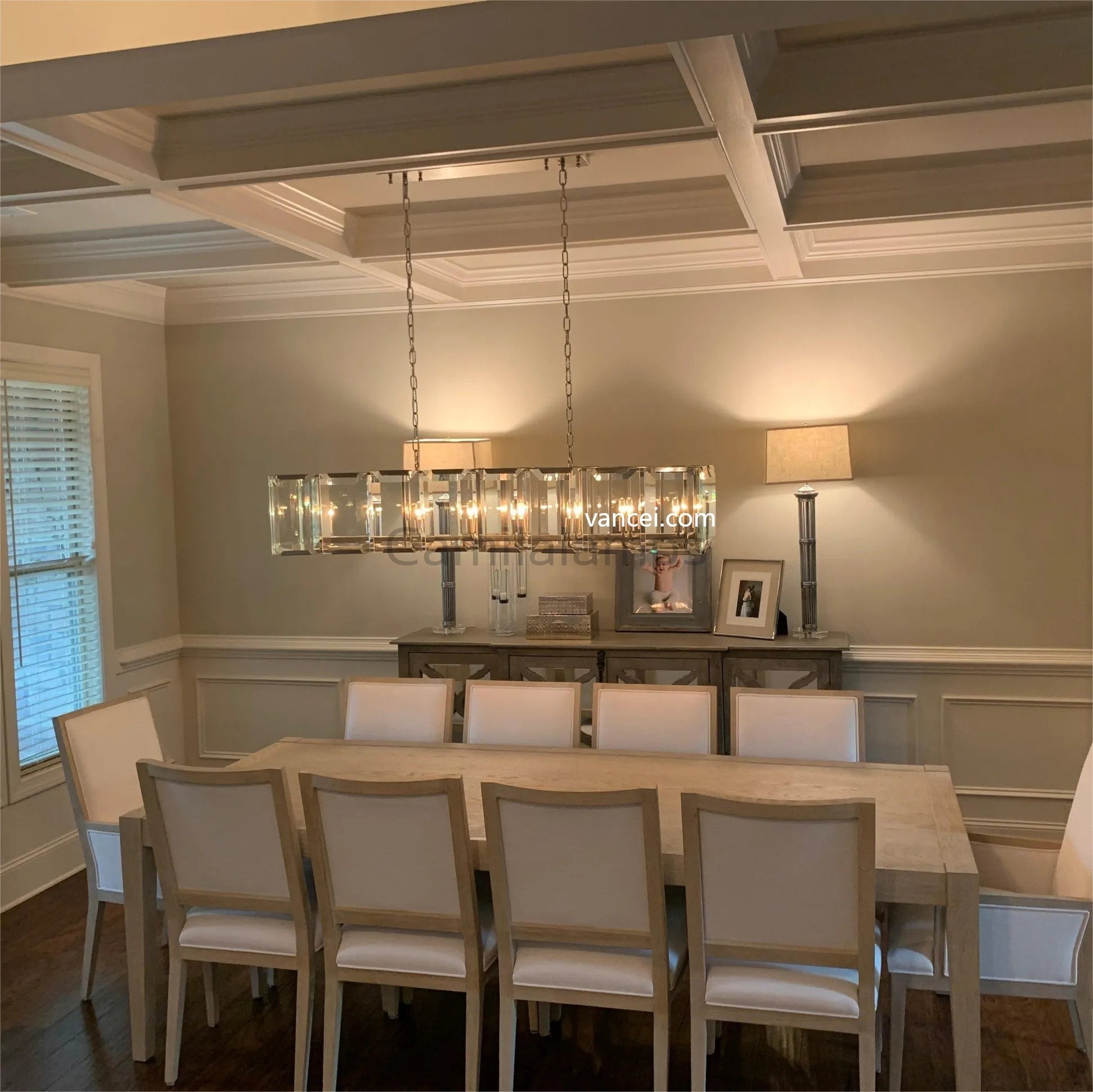 Harlow Multi Crystal Rectangular Chandelier - Camilalamps - CA0221