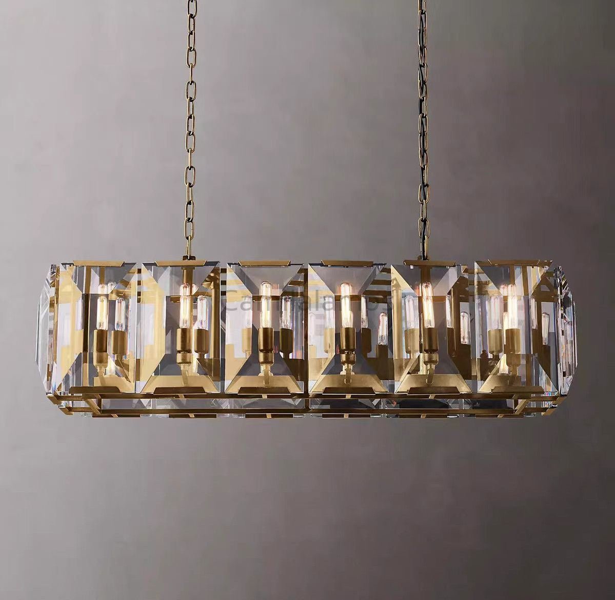 Harlow Multi Crystal Rectangular Chandelier - Camilalamps - Ca0221