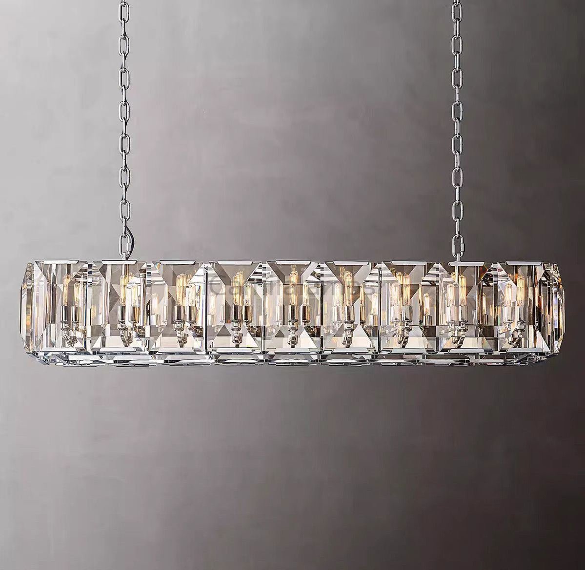 Harlow Multi Crystal Rectangular Chandelier - Camilalamps - CA0229