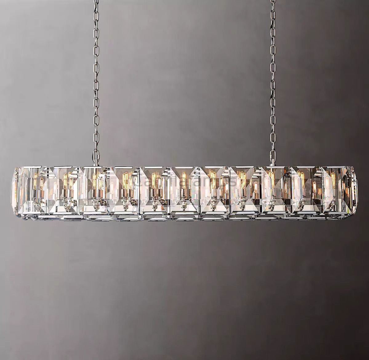 Harlow Multi Crystal Rectangular Chandelier - Camilalamps - CA0232