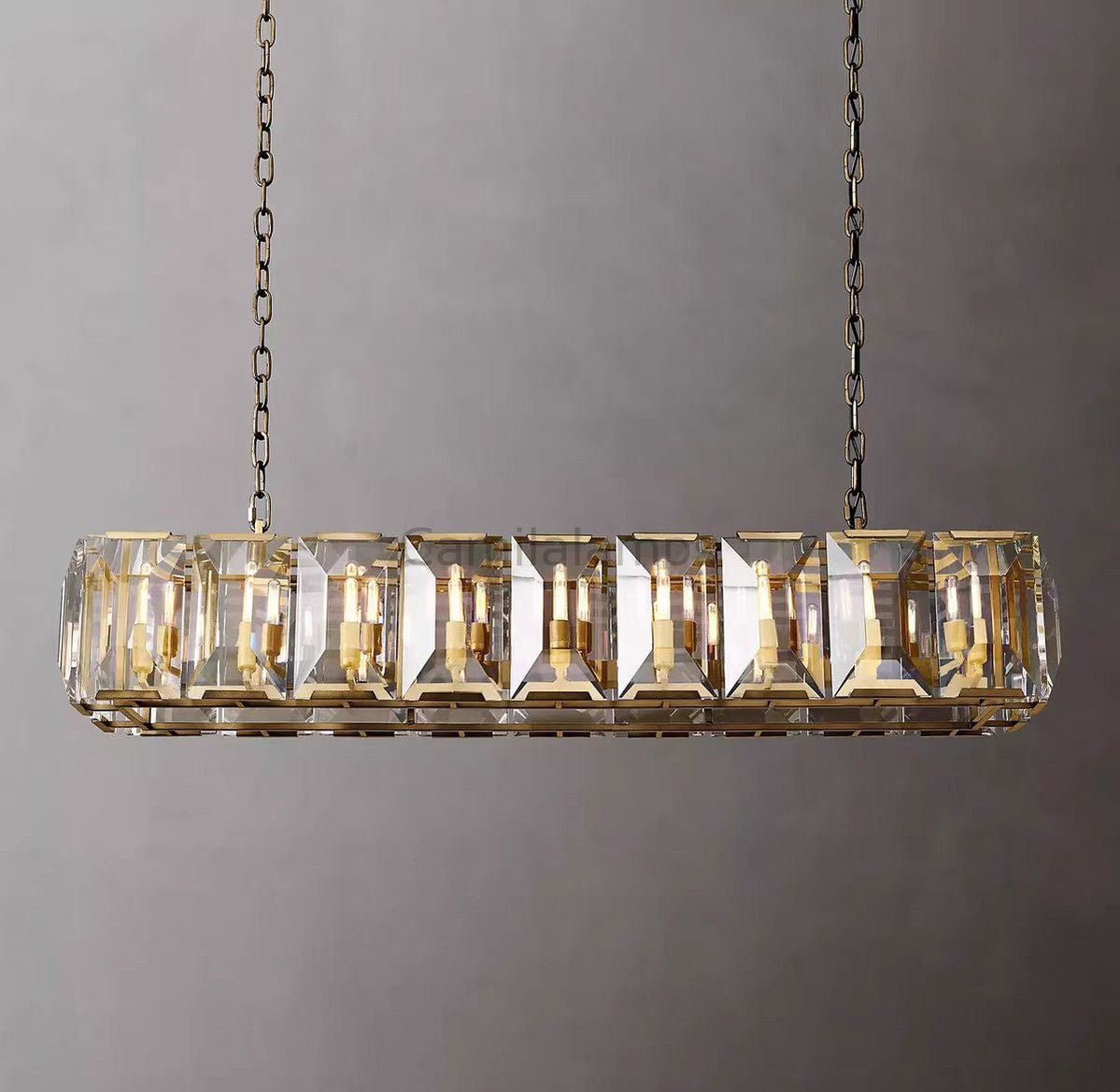Harlow Multi Crystal Rectangular Chandelier - Camilalamps - Ca0227
