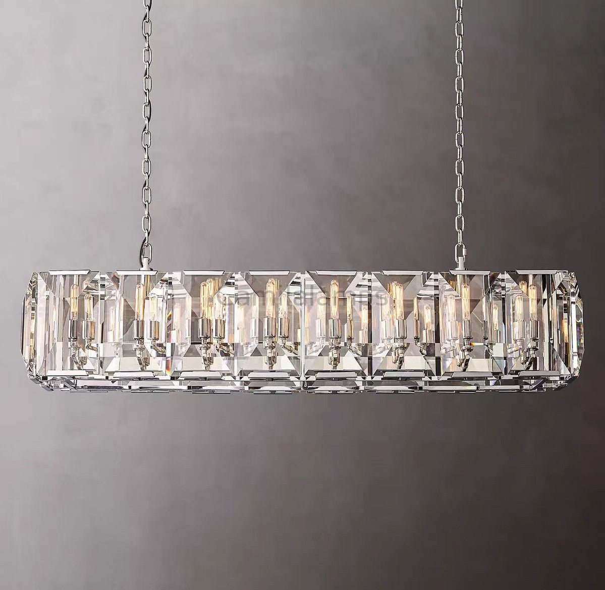Harlow Multi Crystal Rectangular Chandelier - Camilalamps - CA02234