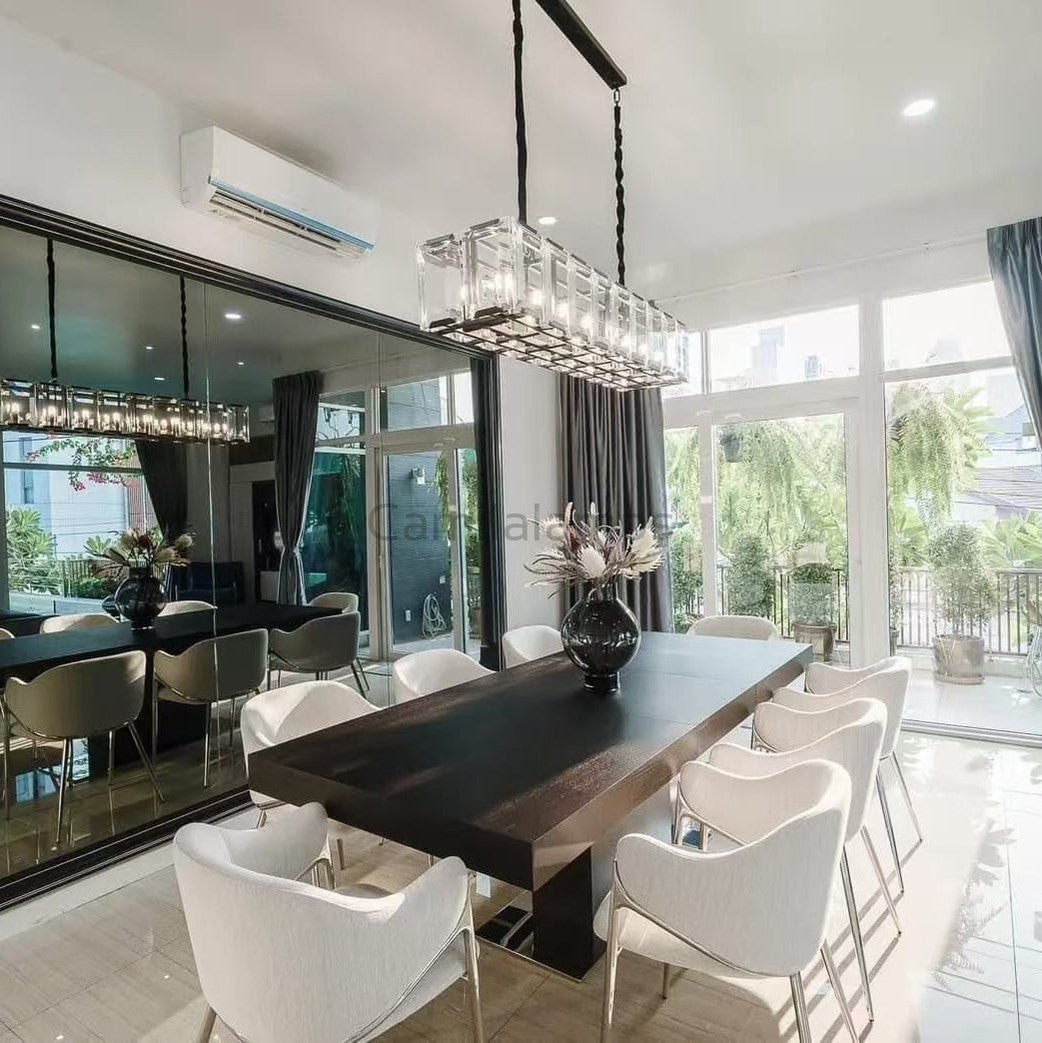 Harlow Multi Crystal Rectangular Chandelier - Camilalamps - CA0221