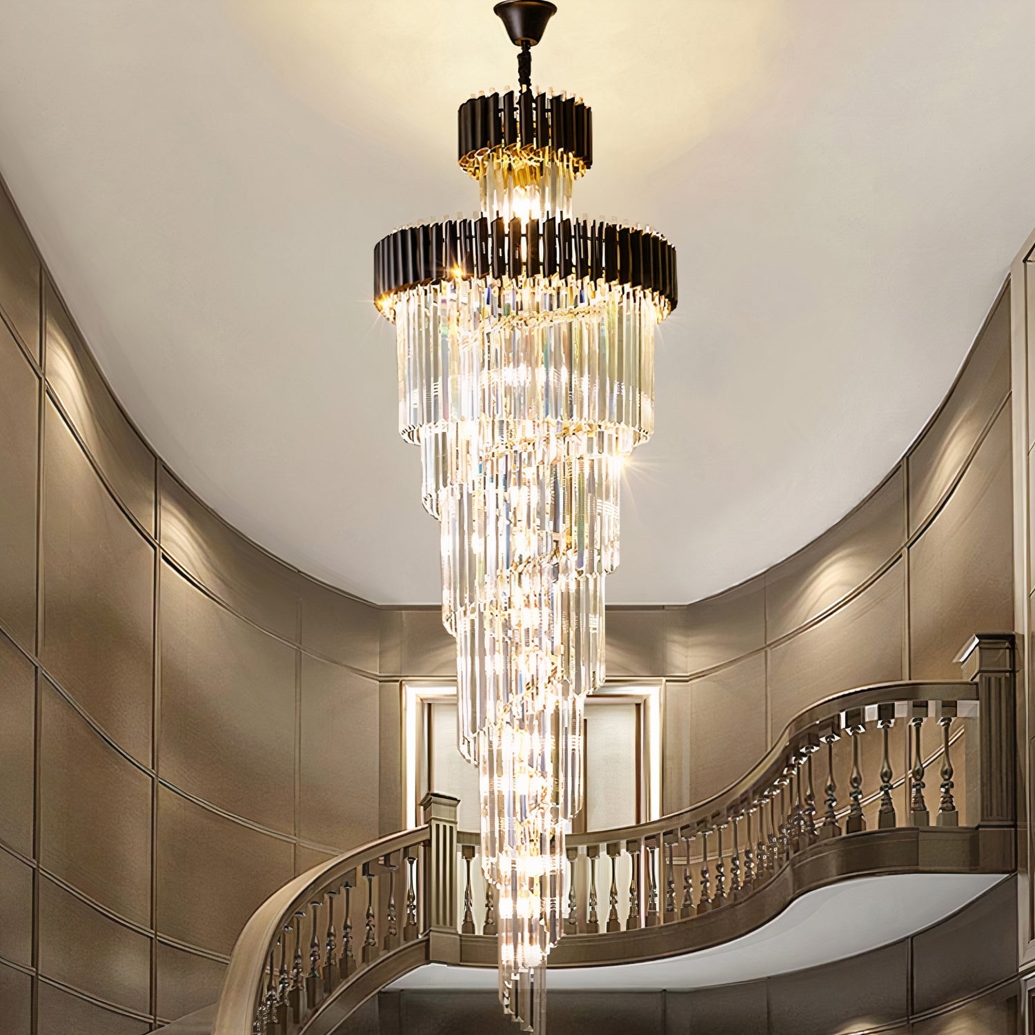 Harper Multiple Tier Crystal Chandelier For Staircase - Camilalamps - CAM1701