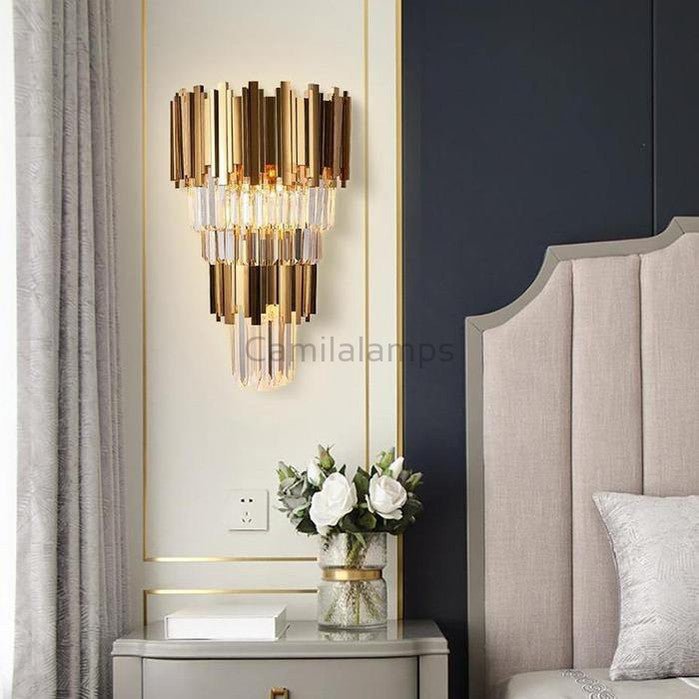Harper Three Tier Crystal Wall Sconce - Camilalamps - CAM1691