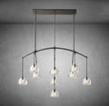 Hemispheae Modern Glass Linear Chandelier 54'' 72'' - Camilalamps - Ca-1DL1227-12