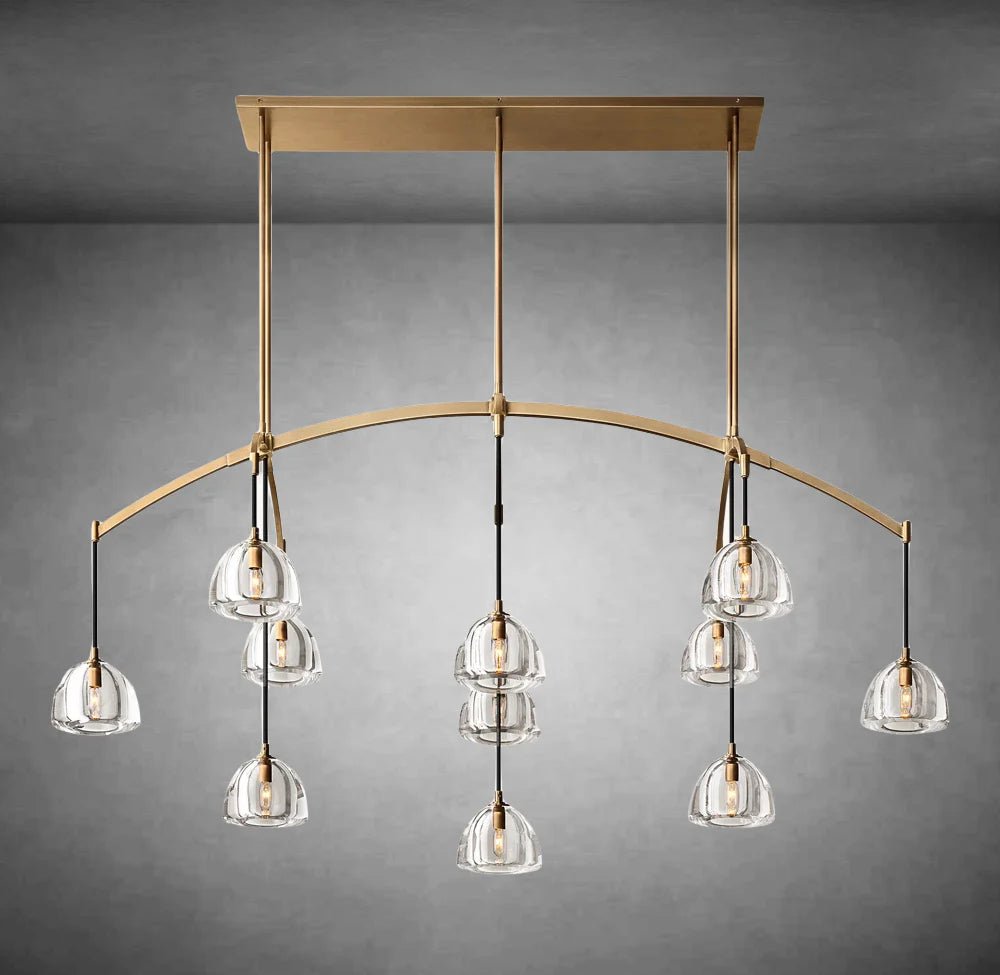 Hemispheae Modern Glass Linear Chandelier 54'' 72'' - Camilalamps - CA - DL1227 - 4