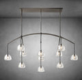 Hemispheae Modern Glass Linear Chandelier 54'' 72'' - Camilalamps - Ca-1DL1227-15