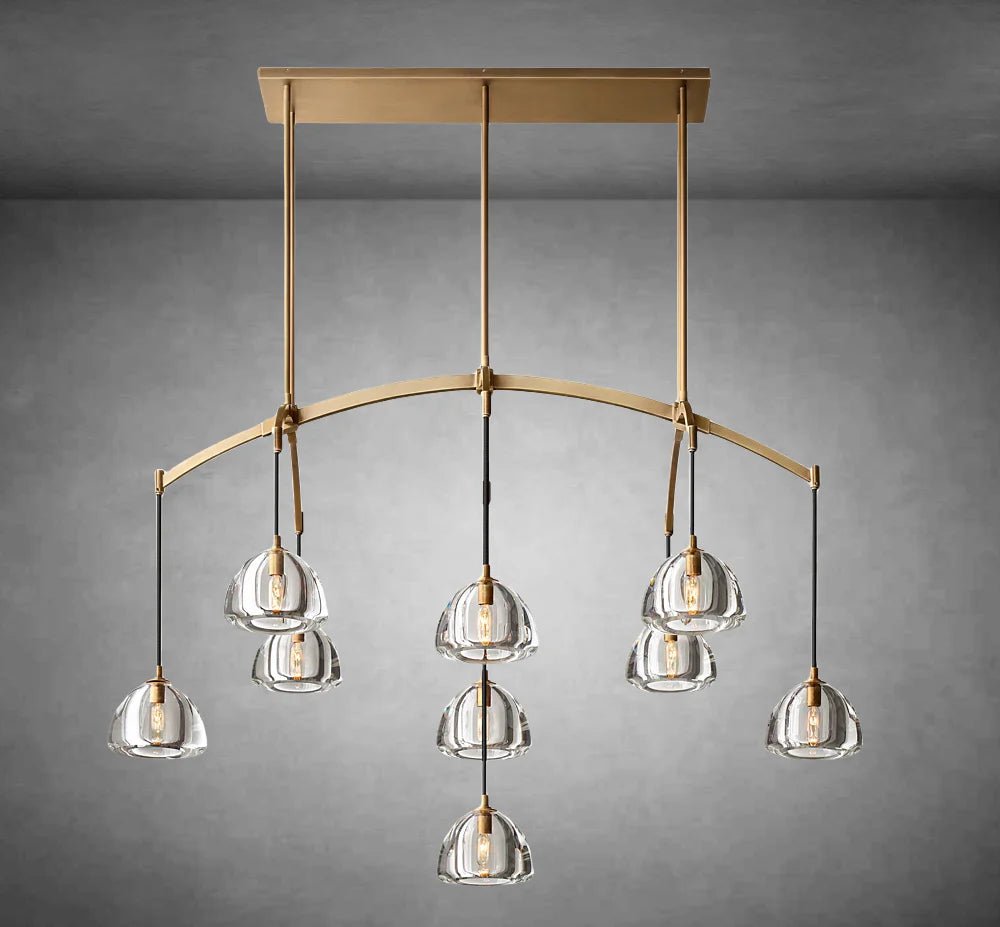 Hemispheae Modern Glass Linear Chandelier 54'' 72'' - Camilalamps - CA - DL1227 - 1