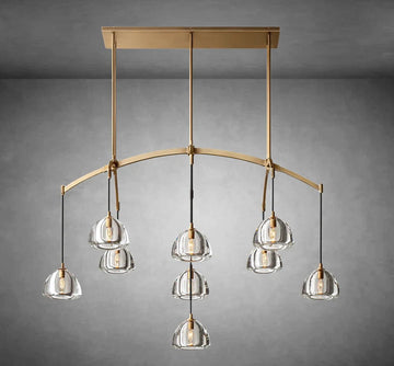 Hemispheae Modern Glass Linear Chandelier 54'' 72'' - Camilalamps - Ca-1DL1227-11