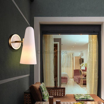 Horn Shape Porcelain Wall Sconce - Camilalamps - ILM0082