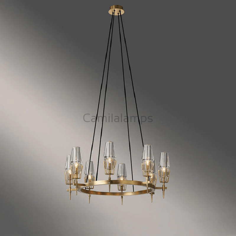 Howar Modern Glass Linear/ Round Chandelier For Dining Room - Camilalamps - CA - 0088