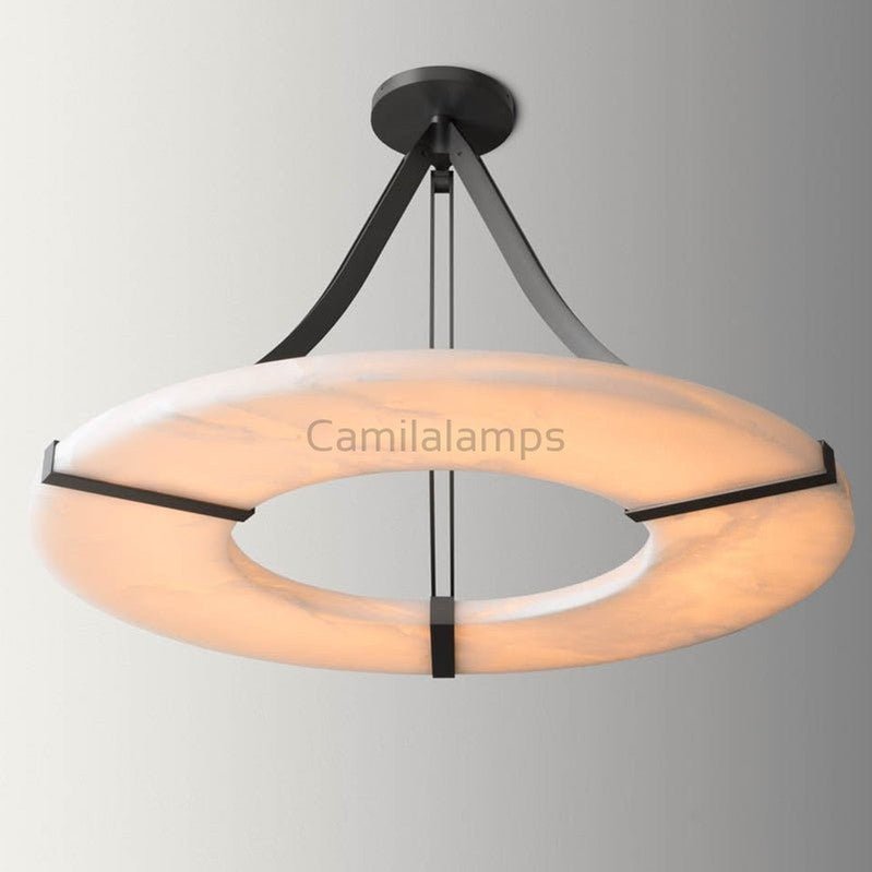 Huan Alabaster Chandelier - Camilalamps - Huan - 864 - 33.5" - 1