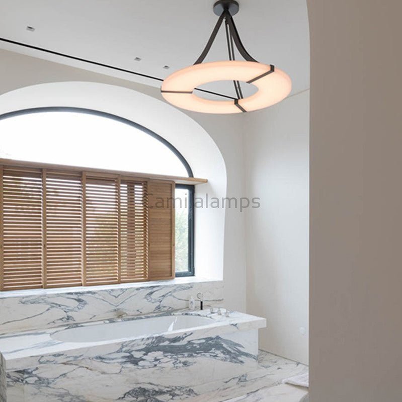 Huan Alabaster Chandelier - Camilalamps - Huan - 864 - 33.5" - 1